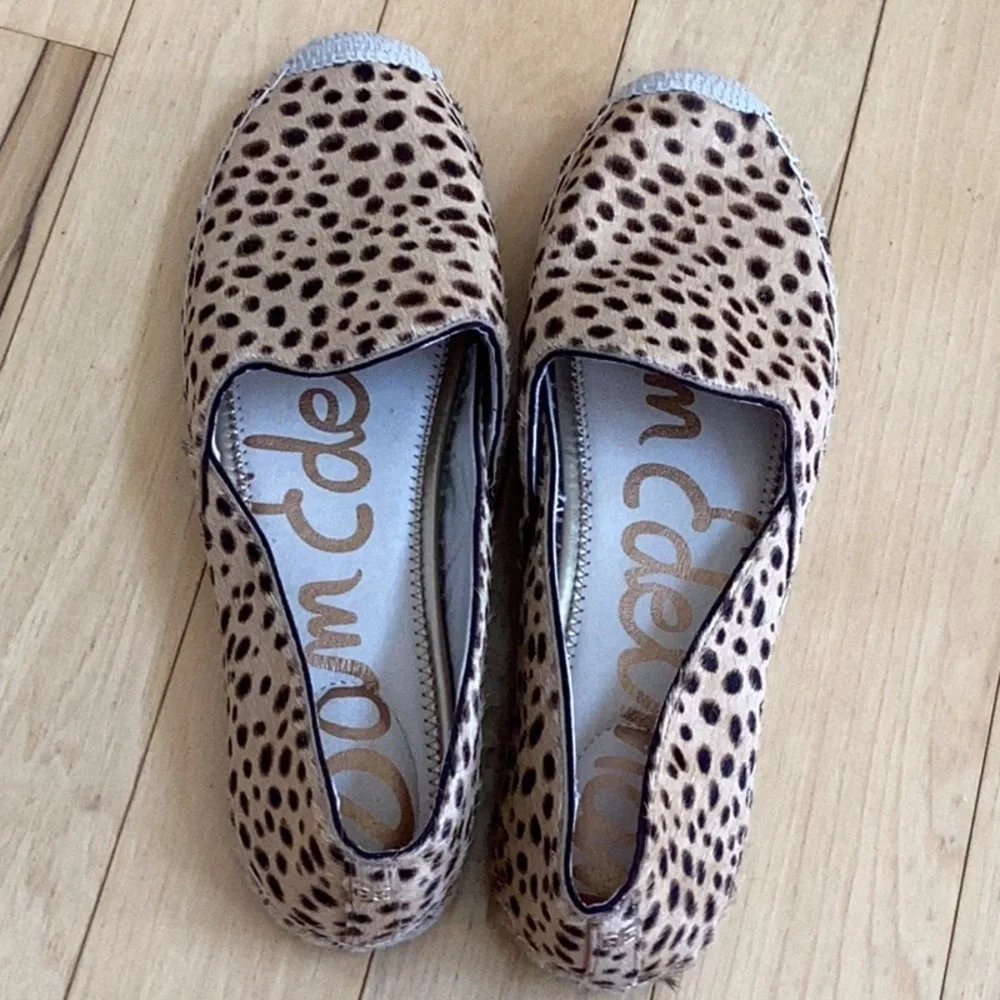 Sam Edelman Kesia animal print espadrille flats Women’s size 11.